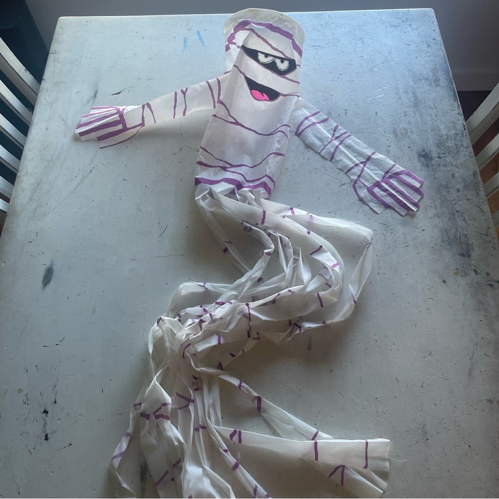 Vintage Halloween Windsock 3D Mummy Spooky Creepy